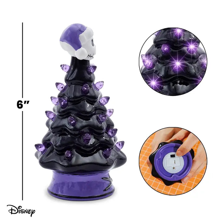The Nightmare Before Christmas Jack Skellington Light Up Ceramic Tree