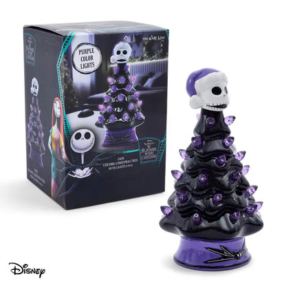 The Nightmare Before Christmas Jack Skellington Light Up Ceramic Tree