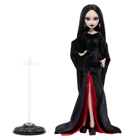 Monster High x Wednesday Morticia Addams in Black Velvet Dress