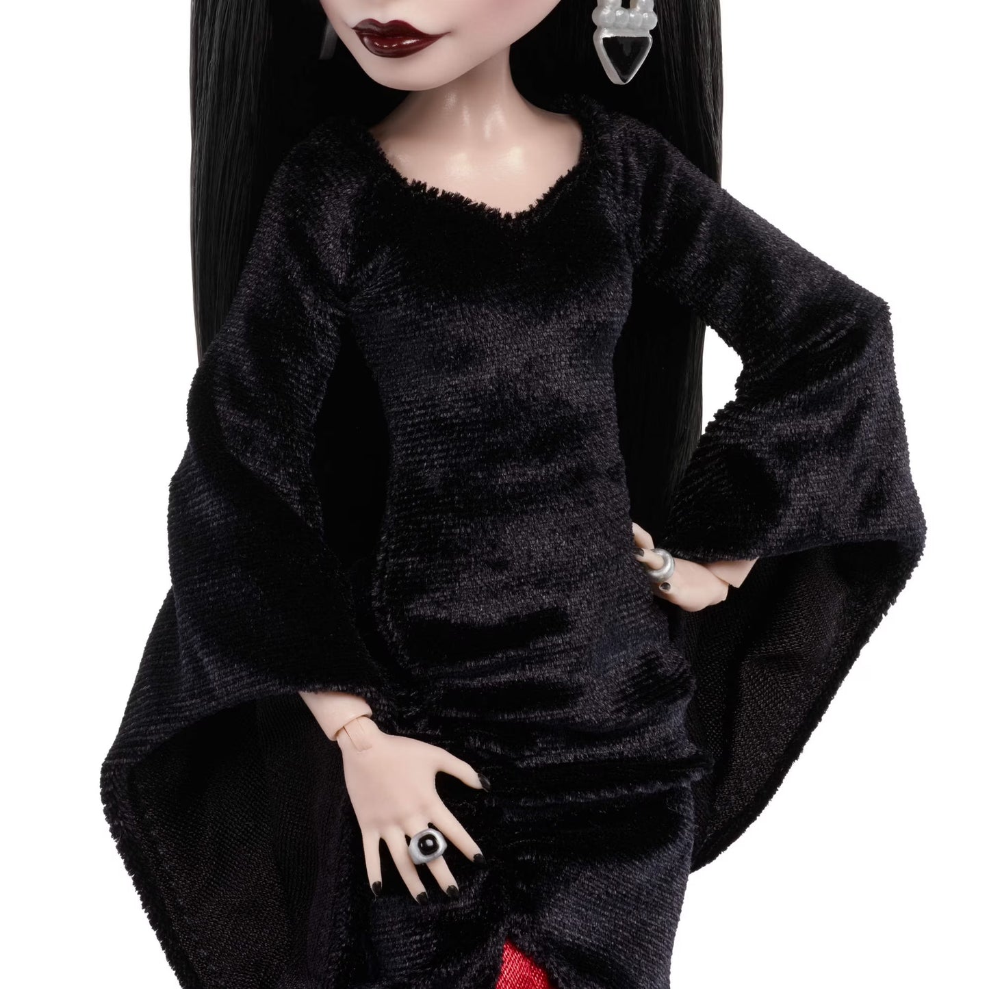 Monster High x Wednesday Morticia Addams in Black Velvet Dress